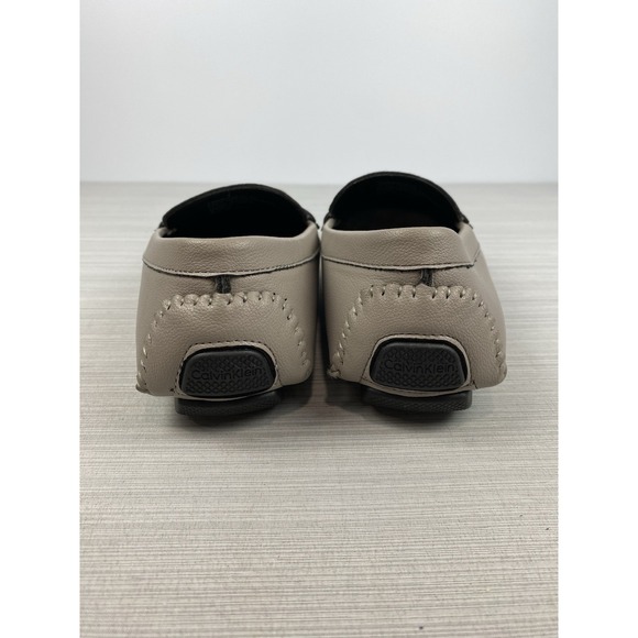 Calvin Klein Merve Gray Leather Driving Loafers With Logo -‎ Size 9 - Picture 5 of 10